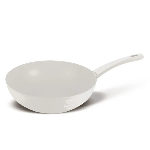 Patelnia wok 28cm Fashion TV FTV-0062  Matte Cream Gold Collection