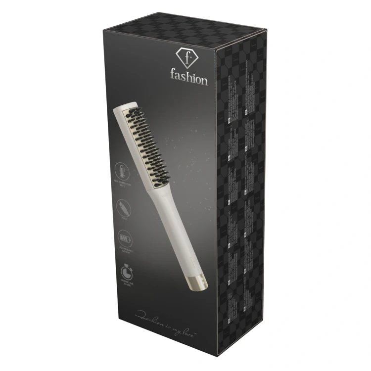 Mini prostujący grzebień do włosów FashionTV FTV-0148 Matte Cream Gold