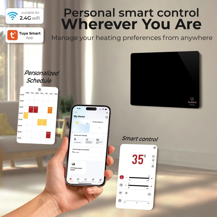 Elektryczny szklany panel grzewczy / grzejnik FashionTV  FTV-0163