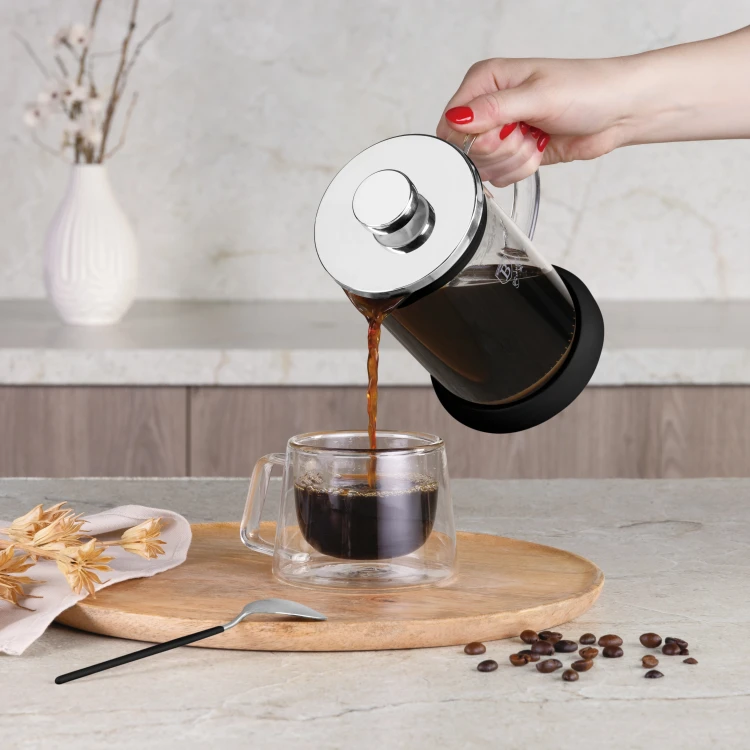 Zaparzacz do kawy / herbaty 800 ml. Black Silver Berlinger Haus BH-6303