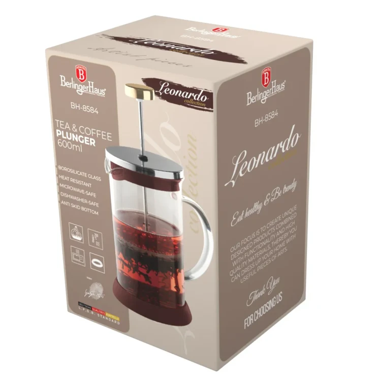 Zaparzacz do kawy / herbaty 600 ml. Leonardo Berlinger Haus BH-8584