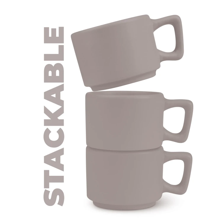 Zestaw 4 filiżanek do espresso z talerzykami BerlingerHaus BH-10016 Taupe