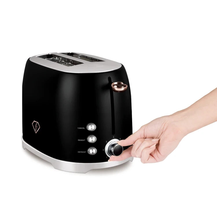 Toster / opiekacz FashionTV Matte Black- Rose Gold FTV-0111