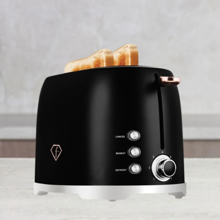 Toster / opiekacz FashionTV Matte Black- Rose Gold FTV-0111