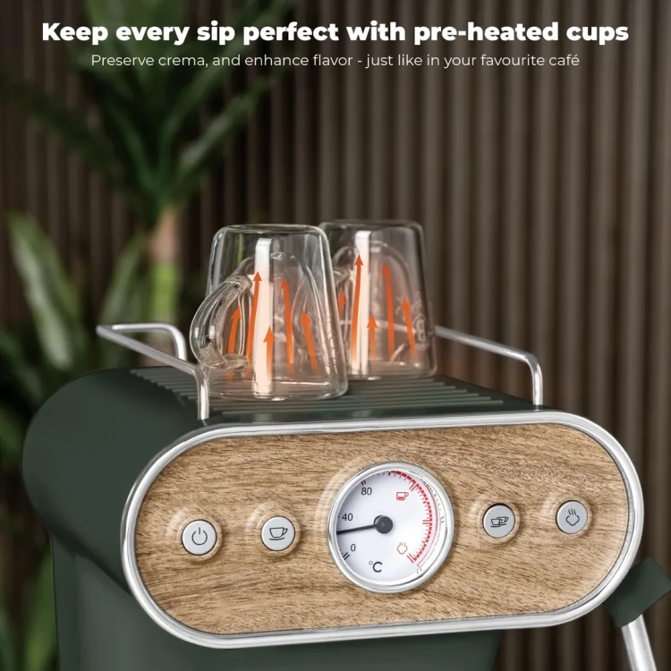 BEkspres kolbowy 3 w 1 Matte Green Collection BerlingerHaus BH-9857