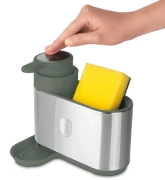 Dozownik płynu oraz praktyczny uchwyt na gąbkę BH-8933 Matte Green Collection