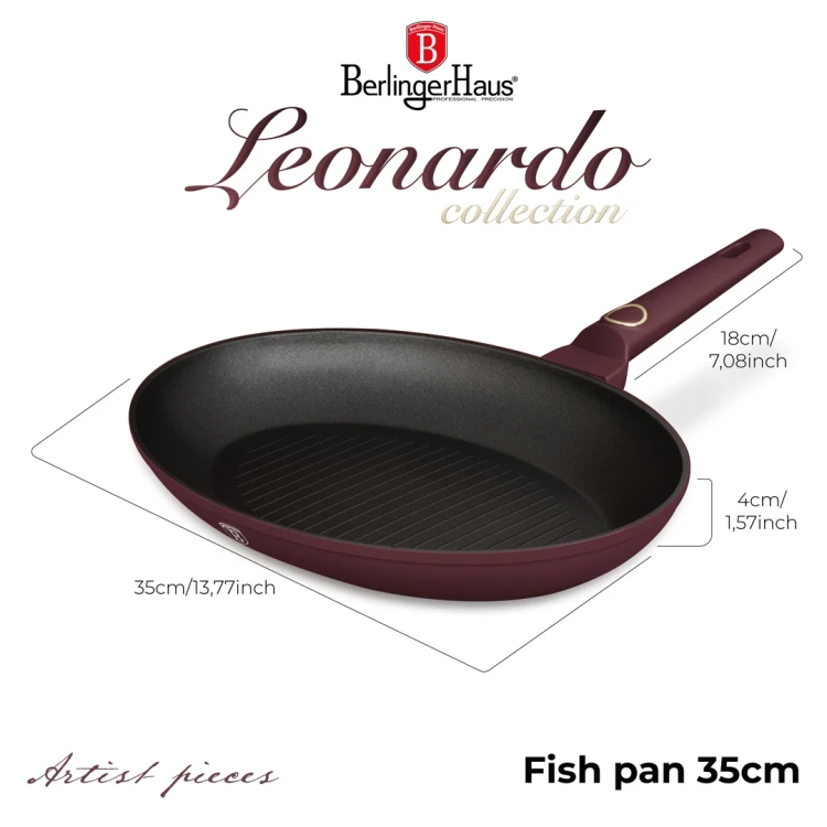Patelnia do ryb 35cm BerlingerHaus BH-8044 Leonardo Collection