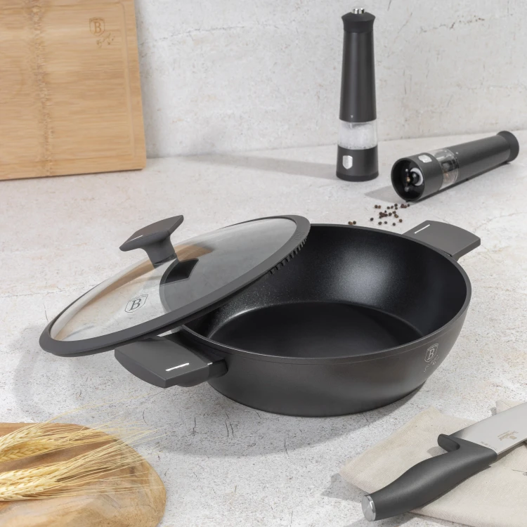 Garnek z pokrywką 28 cm 3,8 L Berlinger Haus BH 8128 Antracit