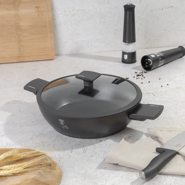 Garnek z pokrywką 28 cm 3,8 L Berlinger Haus BH 8128 Antracit