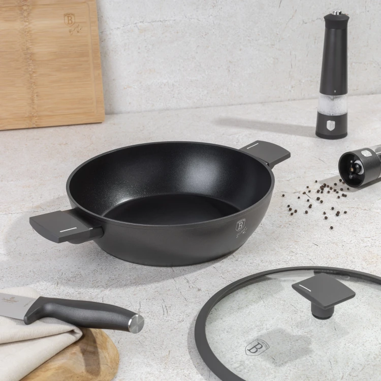 Garnek z pokrywką 28 cm 3,8 L Berlinger Haus BH 8128 Antracit