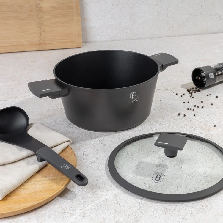 Garnek z pokrywką 24 cm 4,1 l Berlinger Haus BH 8131 Antracit