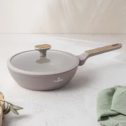 Głęboka patelnia z pokrywą 24 cm Berlinger Haus BH-8333 – Taupe Nordic Collection