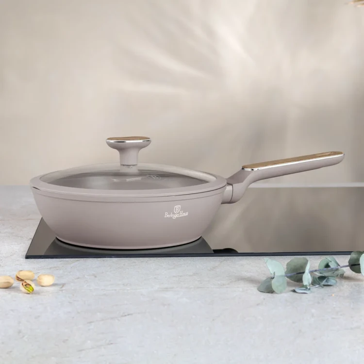 Głęboka patelnia z pokrywą 24 cm Berlinger Haus BH-8333 – Taupe Nordic Collection
