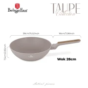Wok 28 cm Berlinger Haus BH-8334 Taupe Nordic Collection