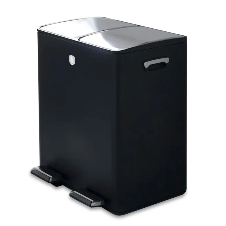 Kosz na śmieci ze stopką 2x30 L Berlinger Haus BH-8883 – Black Rose Gold Collection