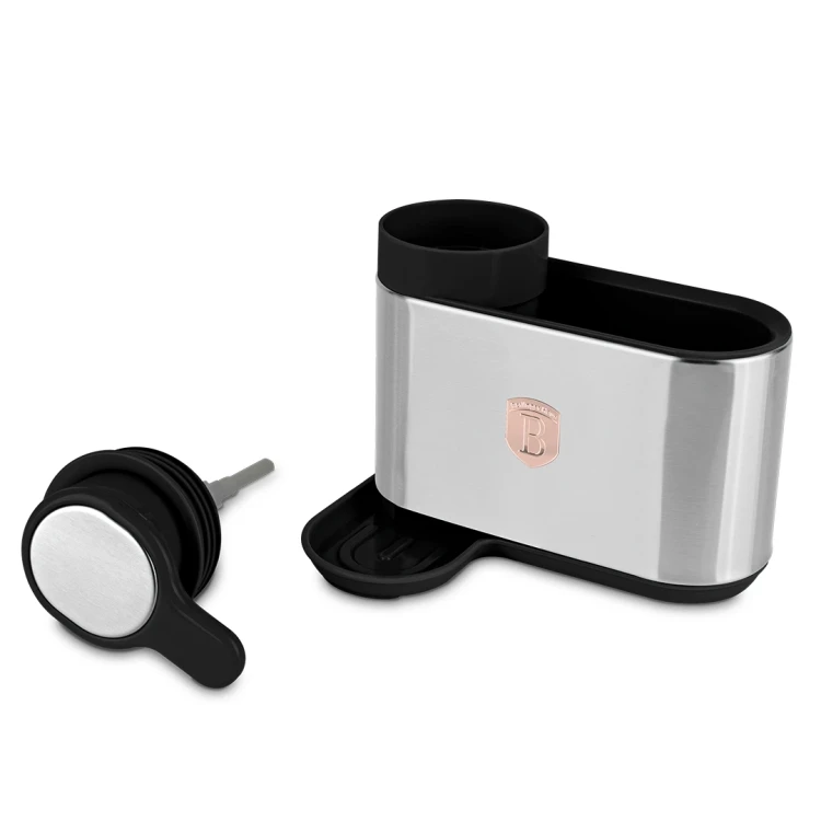 Dozownik płynu oraz praktyczny uchwyt na gąbkę BH-8932 Black Rose Collection