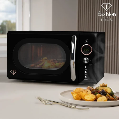 Kuchenka mikrofalowa 20 L FashionTV FTV-0121 Matte Black Rose Gold