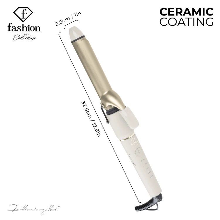 Lokówka do włosów 25 mm FashionTV FTV-0150 Matte Cream Gold