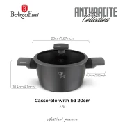 Garnek z pokrywką 20 cm BerlingerHaus BH-8130 Antracit Collection