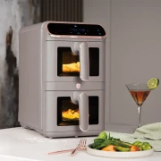 Frytkownica beztłuszczowa / Air Fryer z dwoma koszami 11l BerlingerHaus BH-9804 Taupe Collection