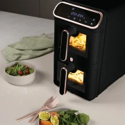 Frytkownica beztłuszczowa / Air Fryer z dwoma koszami 11l BerlingerHaus BH-9802 Black Rose Collection