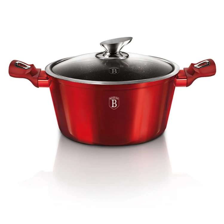 Garnek z pokrywką 8L Metallic Line Burgundy BerlingerHaus BH-6192 | OUTLE