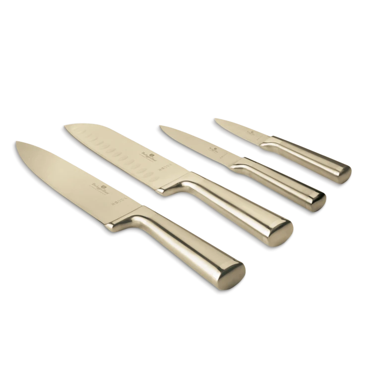 Zestaw 4 złotych noży BerlingerHaus Leonardo Collection BH-2976 | OUTLET