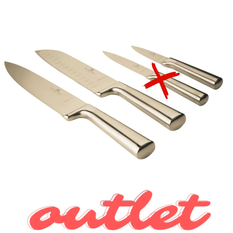 Zestaw 4 złotych noży BerlingerHaus Leonardo Collection BH-2976 | OUTLET