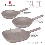 Zestaw 3 szt. patelni tytanowych, Berlinger Haus BH-8109 Taupe Collection
