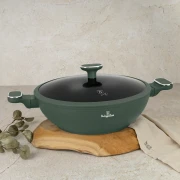 Płytki garnek z pokrywką 30 cm, Berlinger Haus BH-8160 Matte Green