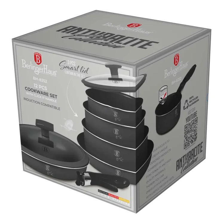 Zestaw garnków 13 el. BerlingerHaus BH-8252 Anthracite Collection