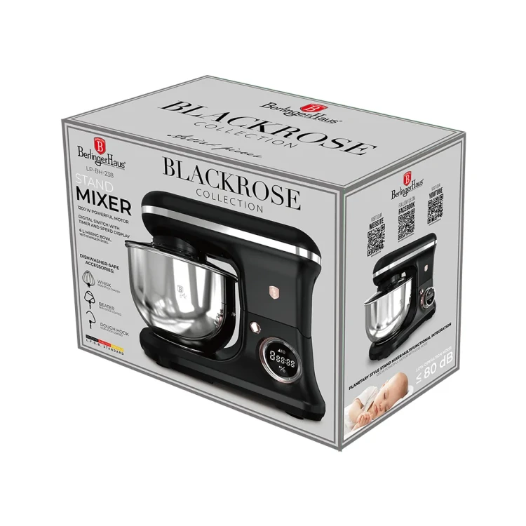 Robot kuchenny planetarny 1200W BerlingerHaus LP-BH-238 Black Rose