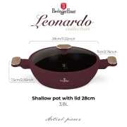 Patelnia tradycyjna 28 cm non-stick, BerlingerHaus BH-8299 Leonardo Nordic