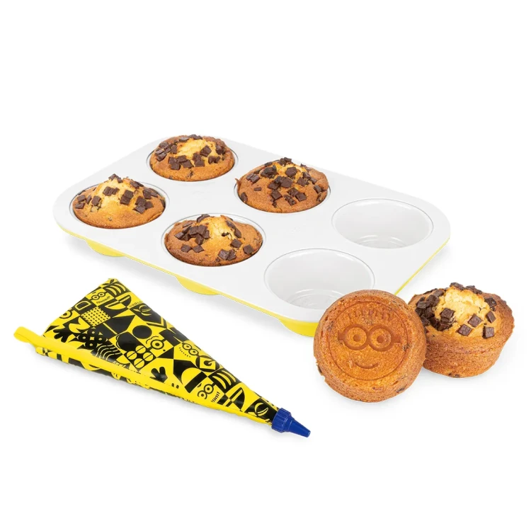 Forma do muffinów 6 szt. z workiem cukierniczym Minions Collection Berlinger Haus BH-8708MN