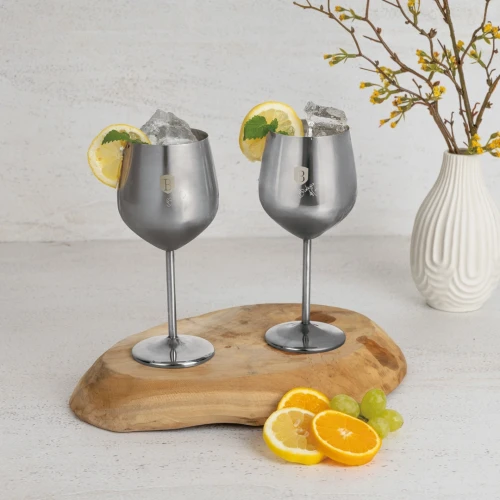 Metalowy kieliszek do wina – stal nierdzewna BerlingerHaus BH-8661|OUTLET