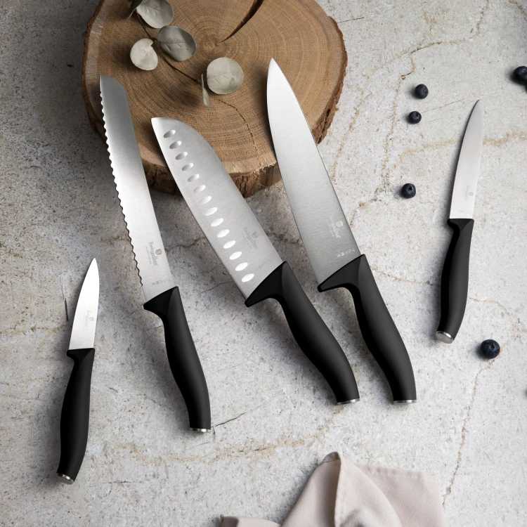 Zestaw noży berlingerHaus z uchwytem magnetycznym 6 szt. Matte Black BH-2943