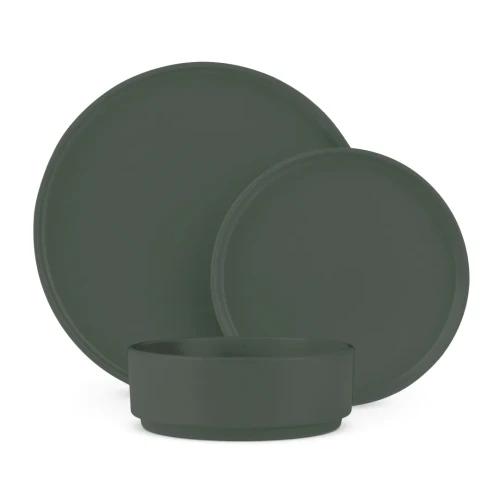 Zestaw obiadowy 18 elementów BerlingerHaus Matte Green Collection LP-BH-261