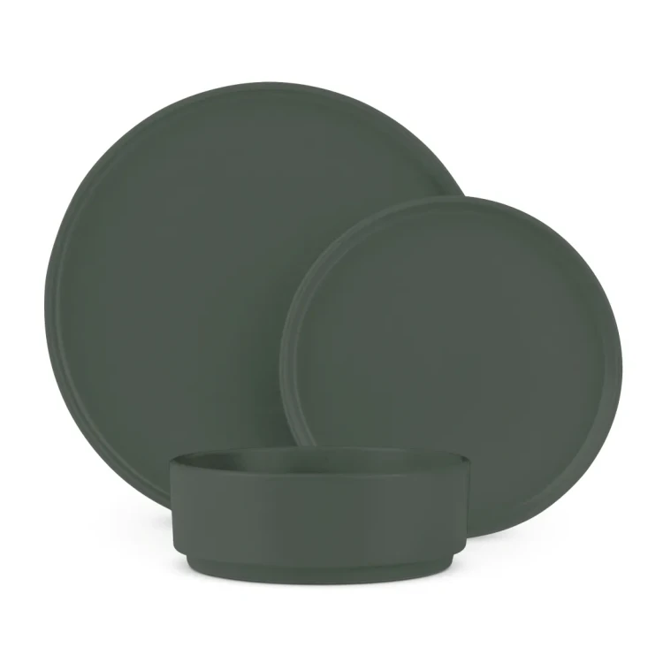 Zestaw obiadowy 18 elementów BerlingerHaus Matte Green Collection LP-BH-261