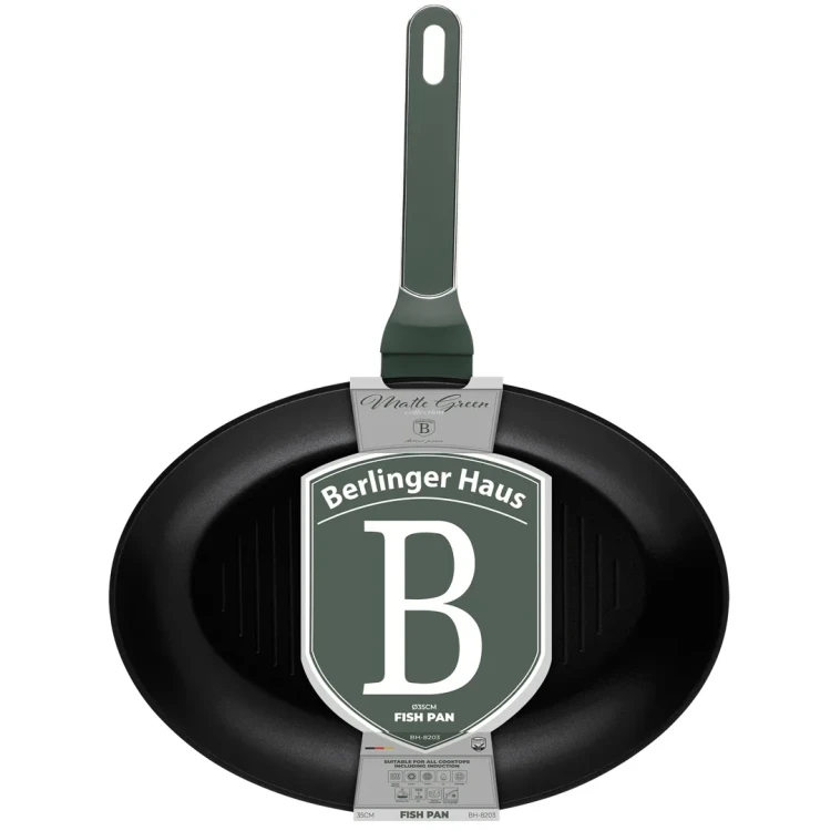 Patelnia do ryb BerlingerHaus 35 cm BH-8203 Matte Green Collection