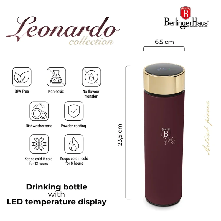 Termos z wskaźnikiem temperatury 0,5 l BerlingerHaus BH-9678 Leonardo