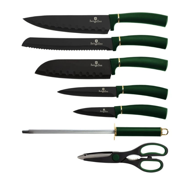 Zestaw noży kuchennych BerlingerHaus BH-2563 Emerald | OUTLET