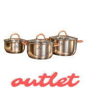 Zestaw garnków 6 elem. Gourmet Blaumann 1,5l, 3l, 5l | OUTLET