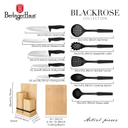 Komplet noży i akcesoriów kuchennych w stojaku BerlingerHaus BH-3146
