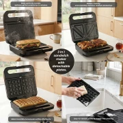 Opiekacz do kanapek 1000W 3w1 BerlingerHaus BH-9965 Black Rose