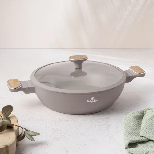 Garnek płytki 28 cm BerlingerHaus BH-8337 Taupe Nordic Collection