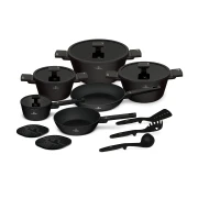 Zestaw 15el. garnki, patelnie, akcesoria BerlingerHaus Black Rose BH-8463