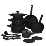 Zestaw 15el. garnki, patelnie, akcesoria BerlingerHaus Black Rose BH-8463