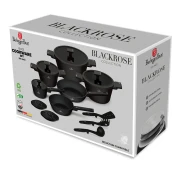Zestaw 15el. garnki, patelnie, akcesoria BerlingerHaus Black Rose BH-8463