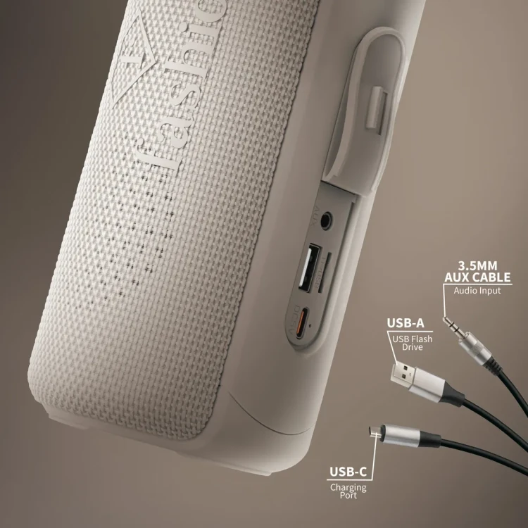 Głośnik Bluetooth z torbą podróżną FashionTV FTV-0118 Matte Cream Gold Collection